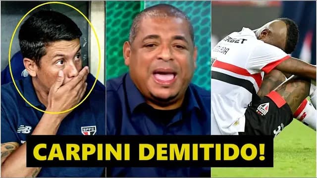 DISPAROU! "O Carpini FOI DEMITIDO do São Paulo, e EU FALO: foi UM DESASTRE o..." Vampeta DESABAFA!